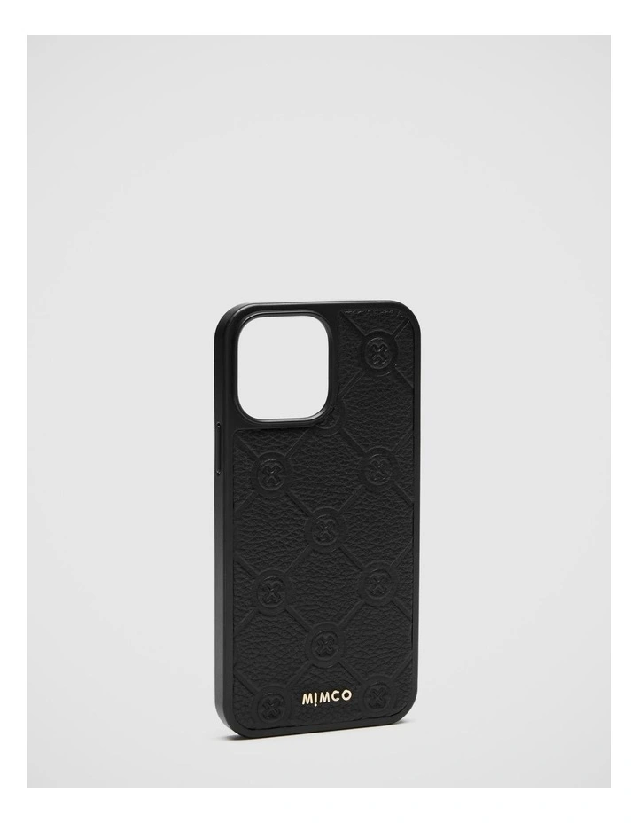 Mimco Mim-gram Phone Case For Iphone 13-13 Pro In Black Light Gold 3 Mimco Mim-gram Phone Case For Iphone 13-13 Pro In Black Light Gold