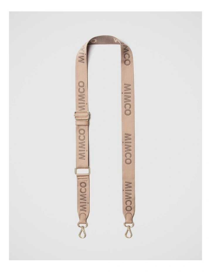 Mimco Webbing Bag Strap In Almond Light Gold 3 Mimco Webbing Bag Strap In Almond Light Gold