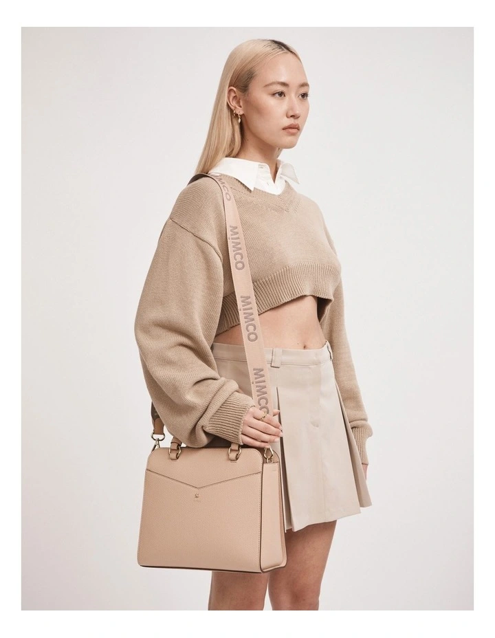 Mimco Webbing Bag Strap In Almond Light Gold 4 Mimco Webbing Bag Strap In Almond Light Gold - Image 2