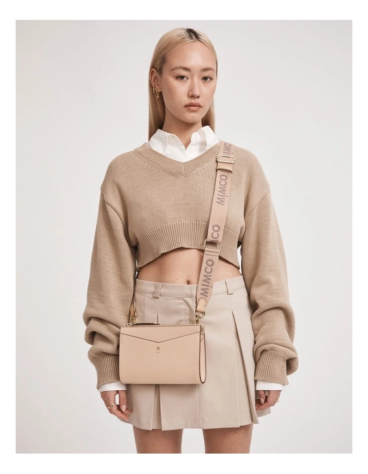 Mimco Webbing Bag Strap In Almond Light Gold 5 Mimco Webbing Bag Strap In Almond Light Gold - Image 3