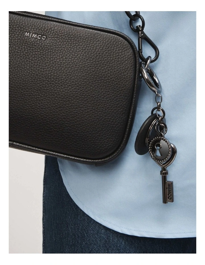Mimco Key To Mim Heart Keyring In Black Gunmetal 4 Mimco Key To Mim Heart Keyring In Black Gunmetal - Image 2