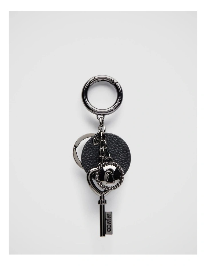 Mimco Key To Mim Heart Keyring In Black Gunmetal 5 Mimco Key To Mim Heart Keyring In Black Gunmetal - Image 3