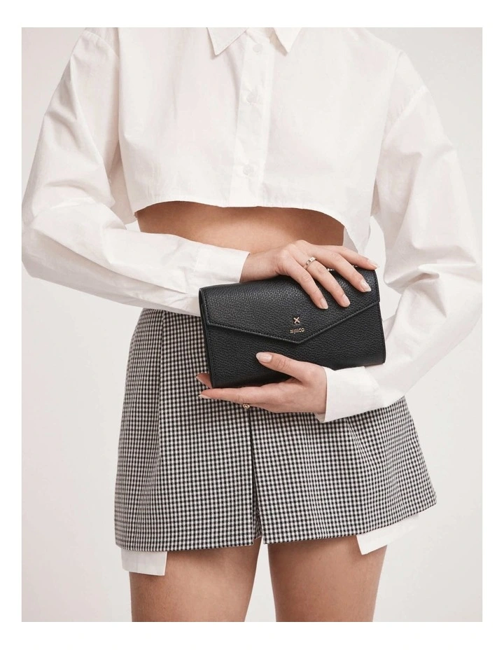 Mimco D-vine Wallet Crossbody Bag In Black Rose Gold 6 Mimco D-vine Wallet Crossbody Bag In Black Rose Gold - Image 4