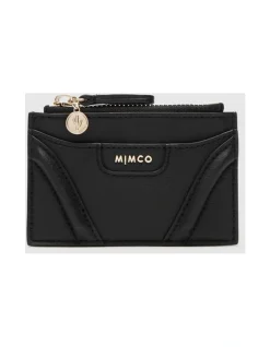 Mimco Prickly Pear Duo Credit Card Wallet In Black Light Gold