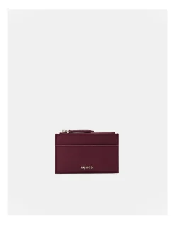 Mimco Classico Duo Card Wallet In Rich Berry