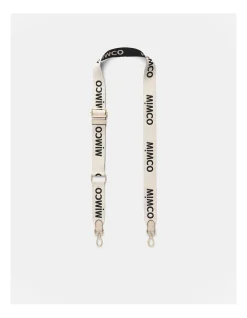 Mimco Webbing Bag Strap In Pearl