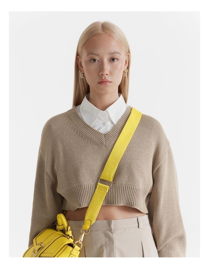 Mimco Webbing Bag Strap In Spiced Chartreuse 4 Mimco Webbing Bag Strap In Spiced Chartreuse - Image 2