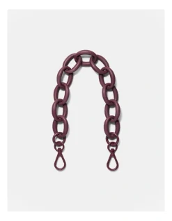 Mimco Acrylic Shoulder Bag Strap In Rich Berry