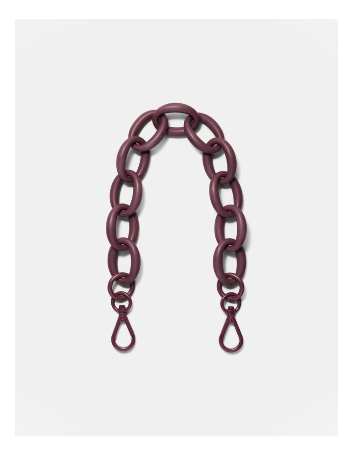 Mimco Acrylic Shoulder Bag Strap In Rich Berry 3 Mimco Acrylic Shoulder Bag Strap In Rich Berry