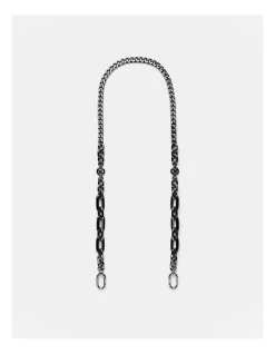 Mimco Mix It Up Crossbody Bag Strap In Black Gunmetal